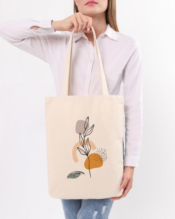 Zoozie Bags 1120 Bolso de Mano de Algodón, Color Crema, 35 x 40 x 8 cm